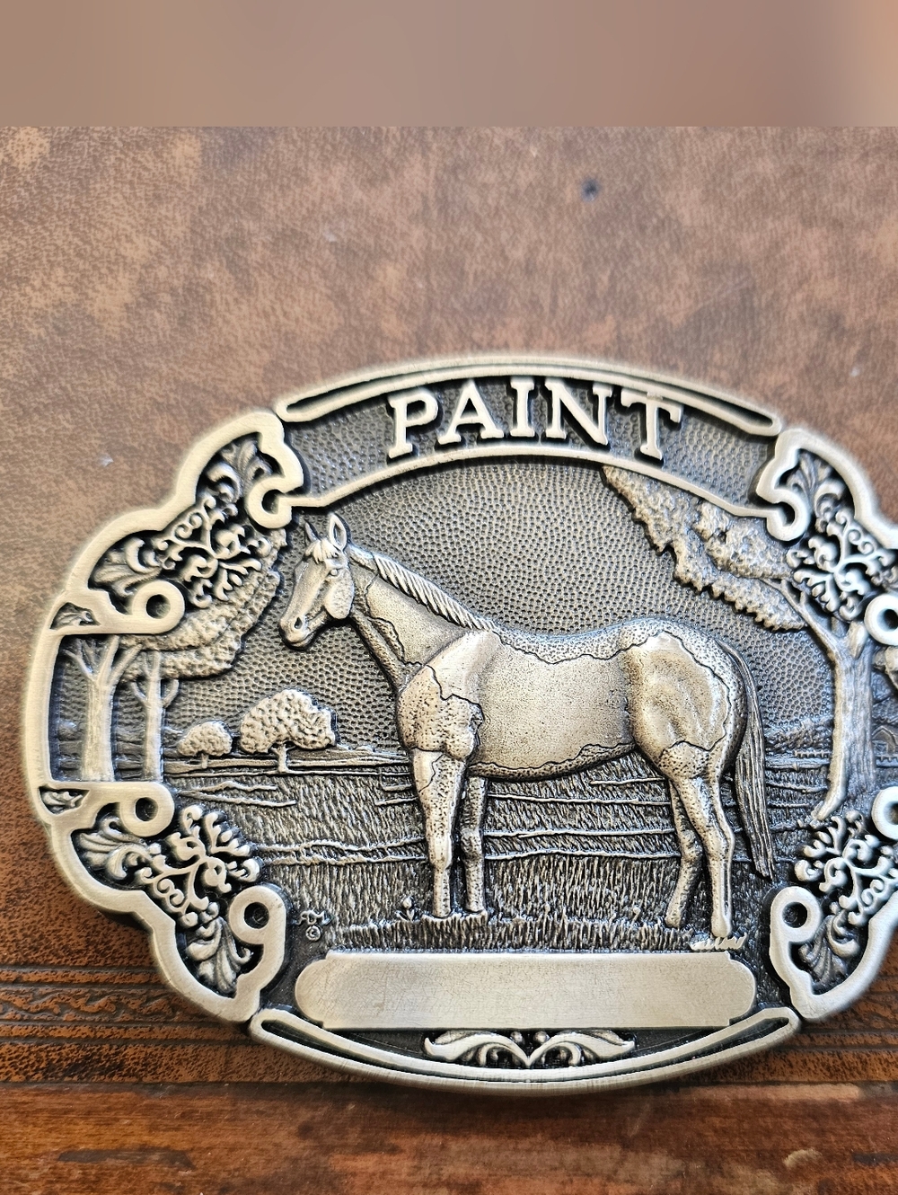 Paint Horse Brass Buckle